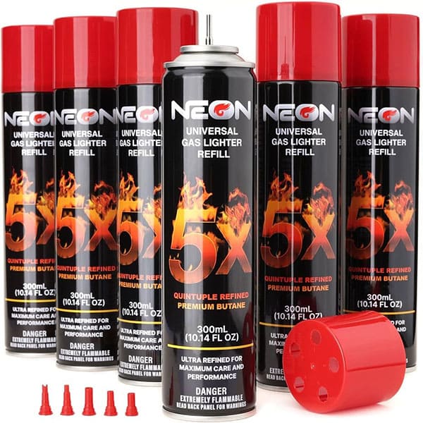 1 Can Neon 5X REF Gas Refill Butane Fluid Fuel Ultra Refined 300ml 10.14 oz