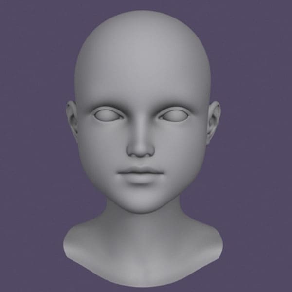 3D Human Head Modeling with Lightwave 7.0