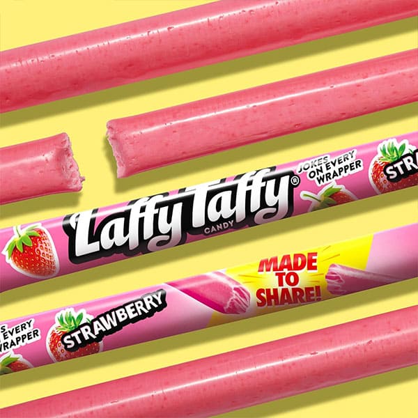 3X Ropes Laffy Taffy Strawberry Flavor Candy Stretchy & Tangy Ropes | .81oz
