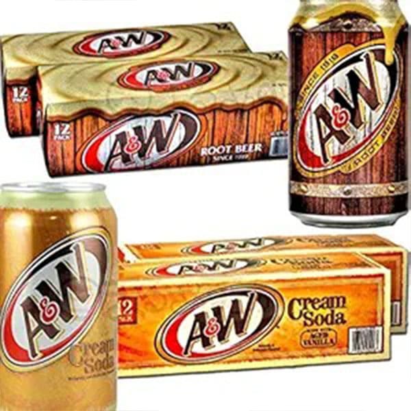 A & Amp; W Root Beer 24 + A & Amp; W Cream Soda 24 [A & Amp; W2 or 355ml ~ 48 pcs Set] [Parallel Import]