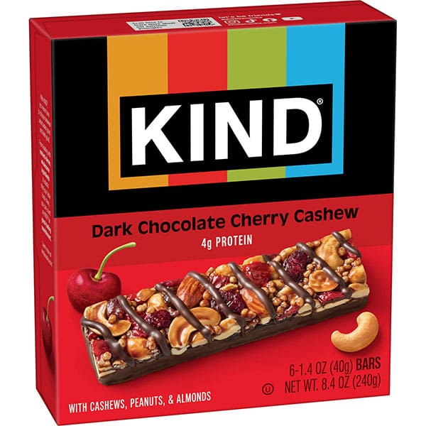 KIND Fruit & Nut Bars Bar,Dk Choc/Chry&Cashew