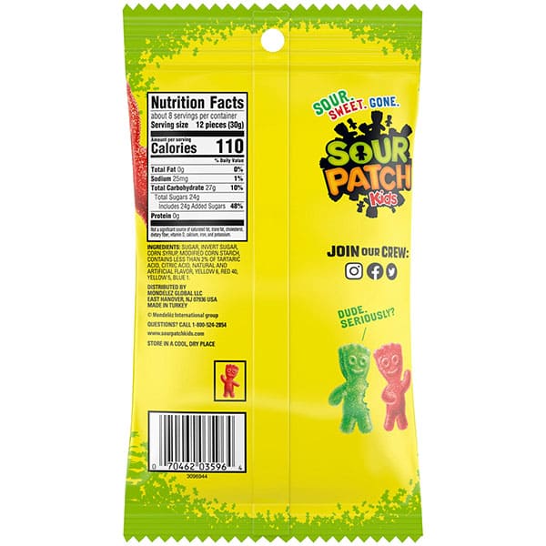 Sour Patch Kids Extreme Sour Soft & Chewy Candy