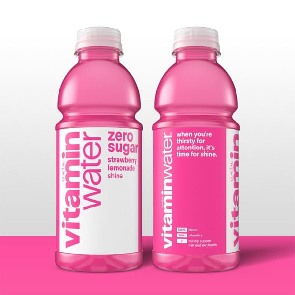 VitaminWater Zero Shine, Electrolyte Enhanced Water w/ Vitamins, Strawberry Lemonade Drink